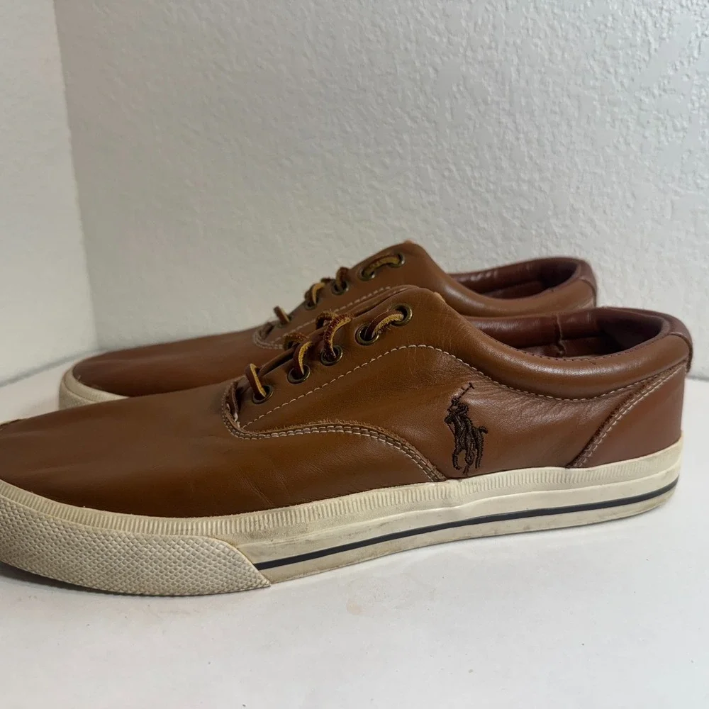 Polo Ralph Lauren Mens Vaughn‎ Soft Leather Upper Lace Up Sneaker Shoes 11.5 D